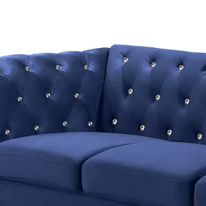 Emma Crystal Sofa-Royal Blue