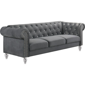 Emma Crystal Sofa-Gray