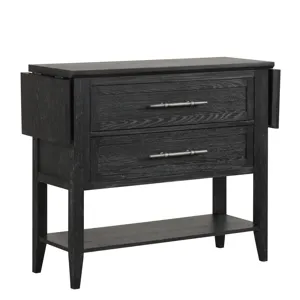 Sable Crest Drop Leaf Server-Black