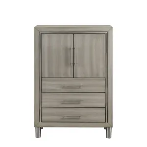 Lennox Door Chest With LED Light-Gray