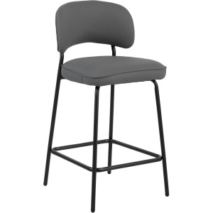 Blythe Gray Vegan Leather Counter Chair(2 Per Carton)