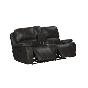 Brookings Console Loveseat W Dual Recliners-Charcoal