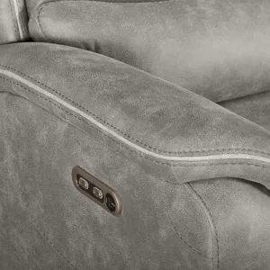 Kamari LAF Console Loveseat W/Dual Power Headrest & Footrest-Gray