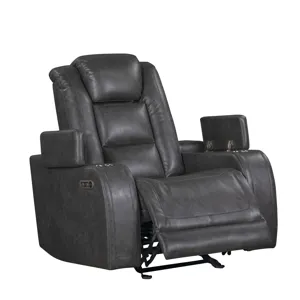 Chester Glider Recliner W/Power Headrest & Footrest-Gray