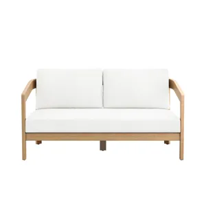 Wesley Patio Loveseat W White Cushions