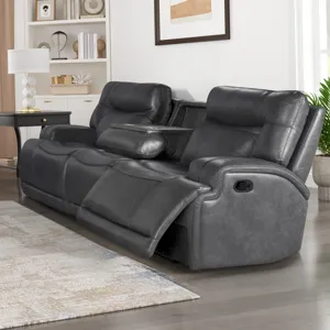 Titan Sofa W/Dual Recliner-Gray