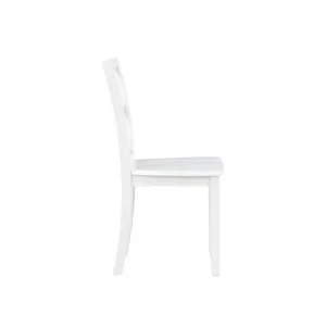 Trellis 5 PC Round Dining Set, Table & 4 Chairs White