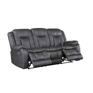 Morello Sofa W/Power Footrest Gray