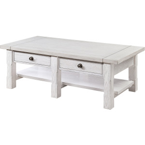 Dorsey 2 Drawer Coffee Table-White