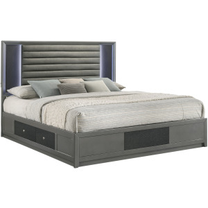 Nocturne Platform Siderails & Slats-Slate - California King