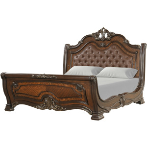 Bella Notte ' Headboard Post Set-Mahogany Brow - Queen/King/California King