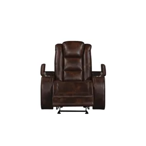 Chester Glider Recliner W/Power Headrest & Footrest-Brown