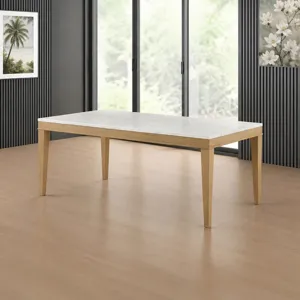 Essence 72" Rectangle Dining Table W/Marble Top-Natural
