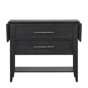 Sable Crest Drop Leaf Server-Black