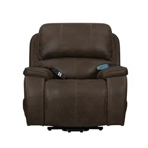 Brookings Power Lift Recliner W Heat & Massage-Brown