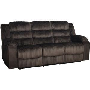Willow-Brown Willow Sofa W/Dual Recliner-Brown