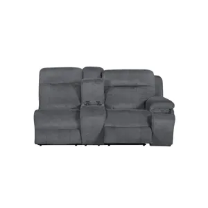 Teddy RAF Console Loveseat W/One Power Headrest & Footrest-Gray