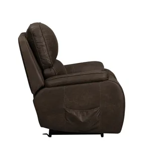 Brookings Power Lift Recliner W Heat & Massage-Brown