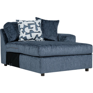 Tristan Sectional Upholstery Tristan RAF Chaise W/2 Accent Pillows-Indigo Blue