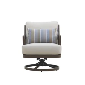 Genova Patio Swivel Club Chair W/Accent Pillow(2 Per Carton)