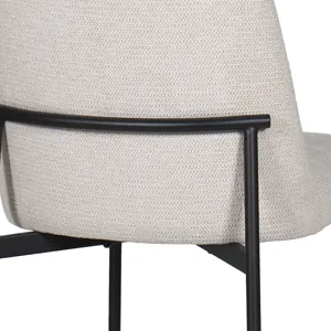 Erik Bar Chair W Black Metal Frame Beige(2 Per Carton)