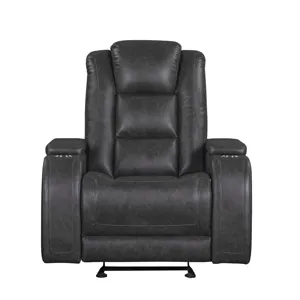 Chester Glider Recliner W/Power Headrest & Footrest-Gray