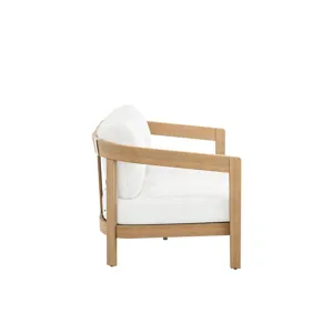 Wesley Patio Loveseat W White Cushions