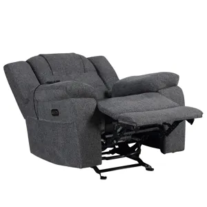 Redondo Glider Recliner W/Heat, Massage, Power Footrest-Dk Gray