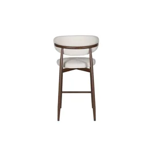 Royce Counter Chair W/Walnut Metal Frame-Beige(2 Per Carton)