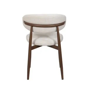 Royce Side Chair W Walnut Metal Frame-Beige(2 Per Carton)