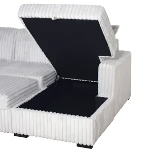 Bliss RAF Storage Chaise-Mist Gray