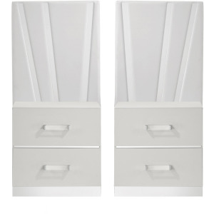 Europa Nightstand Panels, Set Of 2 White
