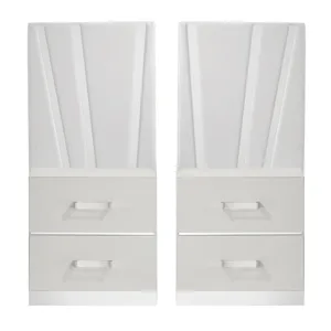 Europa Nightstand Panels, Set Of 2 White
