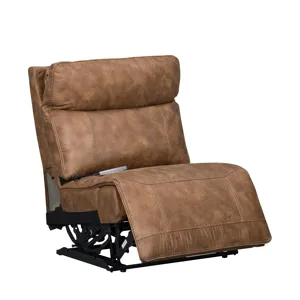 Kyra Armless Recliner W/Power Headrest, Footrest, Massage, Heat-Saddle
