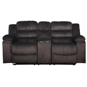 Willow Console Loveseat W Dual Recliners-Brown