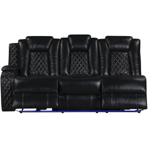 Orion II LAF Sofa W/Power Footrest & Headrest-Black