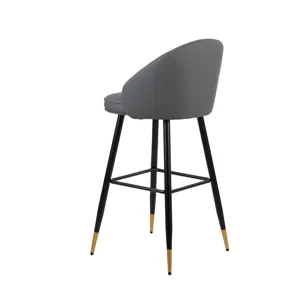 Oliver Gray Vegan Leather Bar Chair(2 Per Carton)