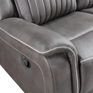Enzo Sofa W/Dual Recliner Gray