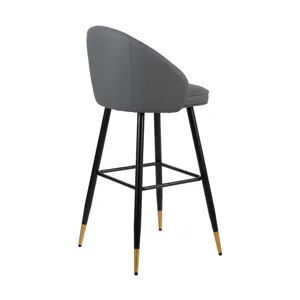 Oliver Gray Vegan Leather Bar Chair(2 Per Carton)