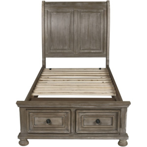 Allegra Storage Footboard & Slats-Pewter - Full