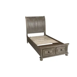 Allegra Storage Footboard & Slats-Pewter - Full