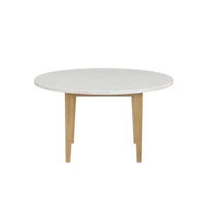 Essence 54" Round Dining Table W/Marble Top-Natural