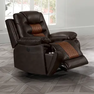 Nikko Glider Recliner W/Power Footrest-Brown