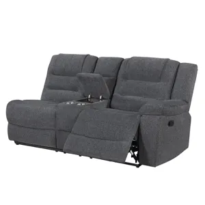 Redondo RAF Console Loveseat W/1 Recliner-Dk Gray