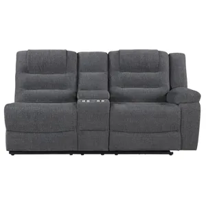 Redondo RAF Console Loveseat W/1 Recliner-Dk Gray
