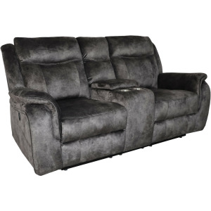 Park City Motion Park City Console Loveseat W Power Footrest-Slate
