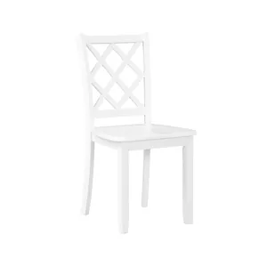 Trellis 5 PC Round Dining Set, Table & 4 Chairs White
