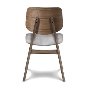 Oscar Chair With Dk Gray Cushion-Walnut