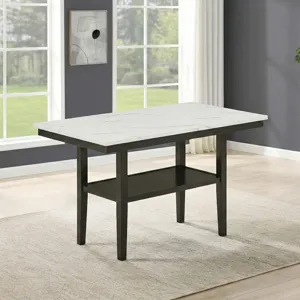 Carissa 60" Rectangle Counter Table W/Storage Shelf