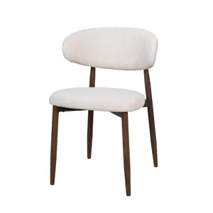 Royce Side Chair W Walnut Metal Frame-Beige(2 Per Carton)